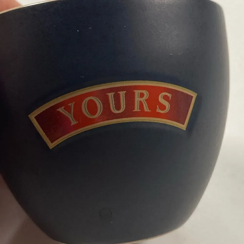 EUC Bailey’s Irish Cream “Mine & Yours” Mugs Desert Bowls Black Ceramic Cup